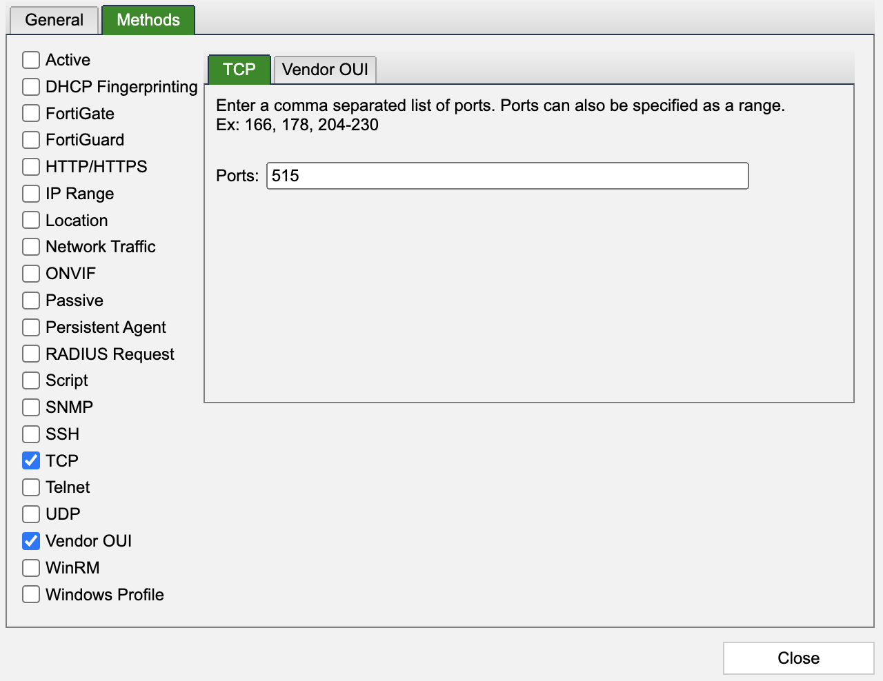 Profiling IoT Devices FortiNACF 7.2.0